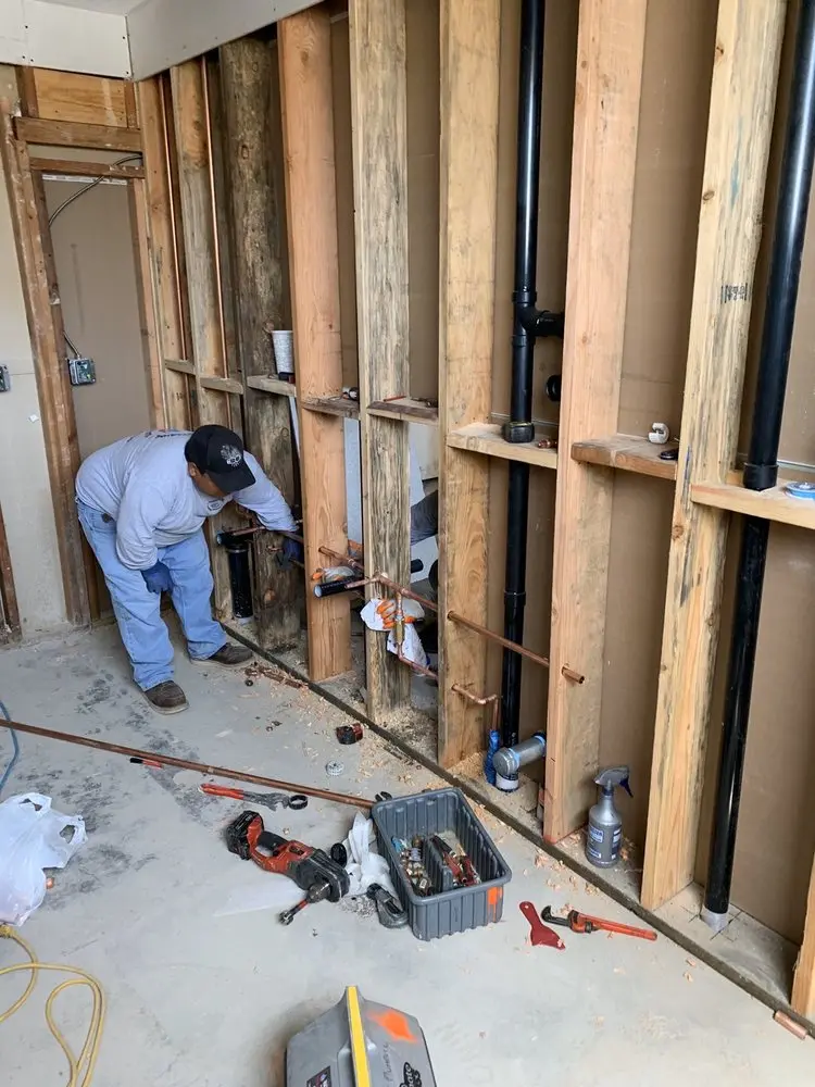 Commercial rough-in plumbing for Gas Line Repair in Fisherville